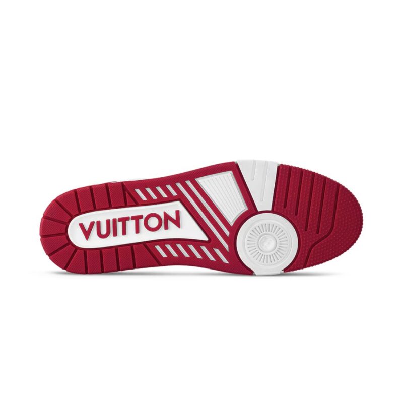 LV Monogram Red Denim Trainer - Image 3