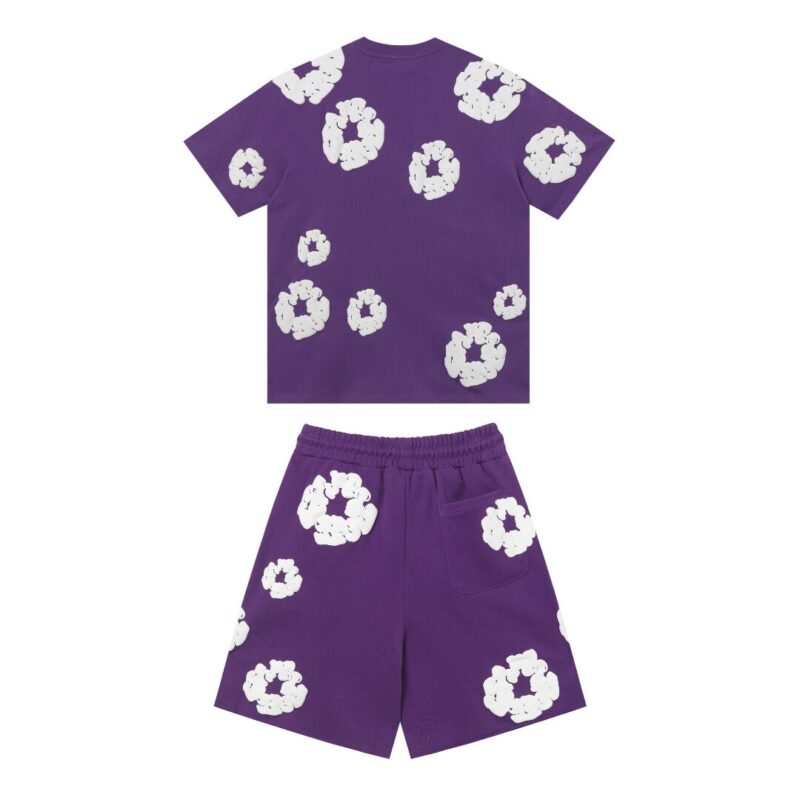 Denim Trs Purple Short set - Image 2