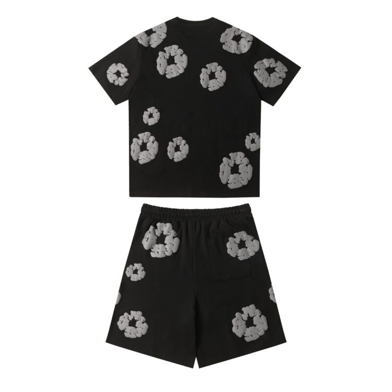Denim Trs Black Grey Short set - Image 2