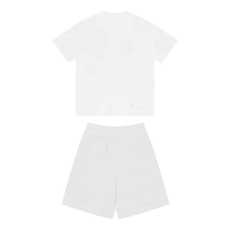 Denim Trs Triple White Short set - Image 2
