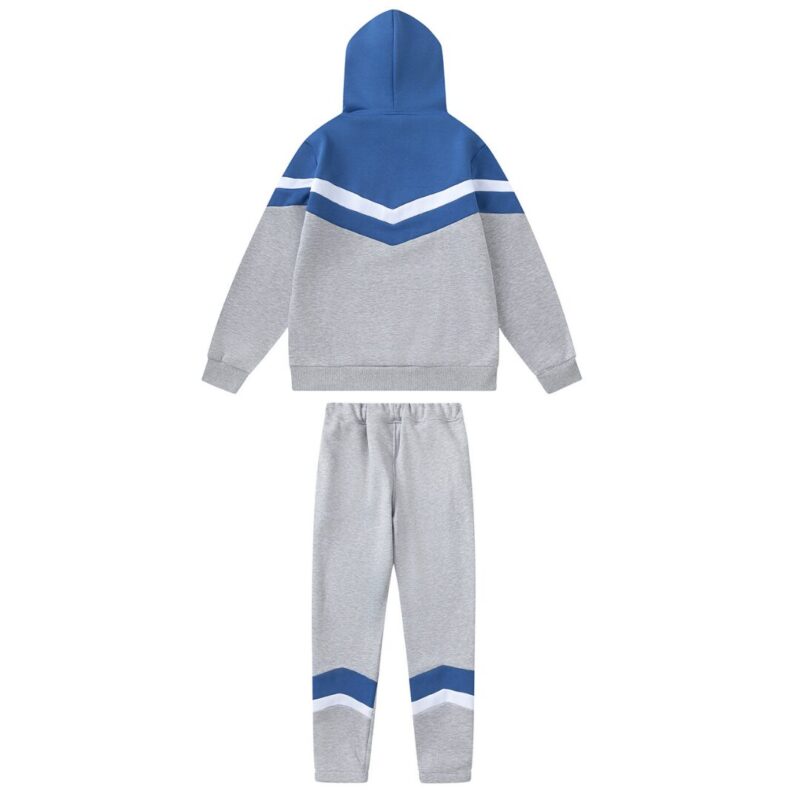 V-Stripe Hooded Blue Tracksuit - Image 2