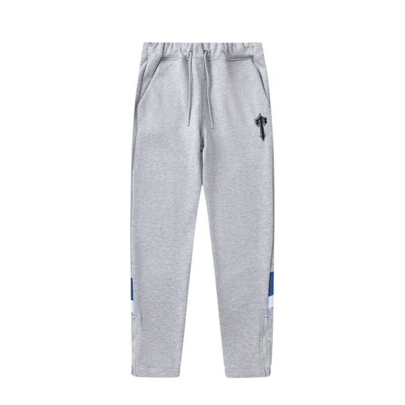 V-Stripe Hooded Blue Tracksuit - Image 4