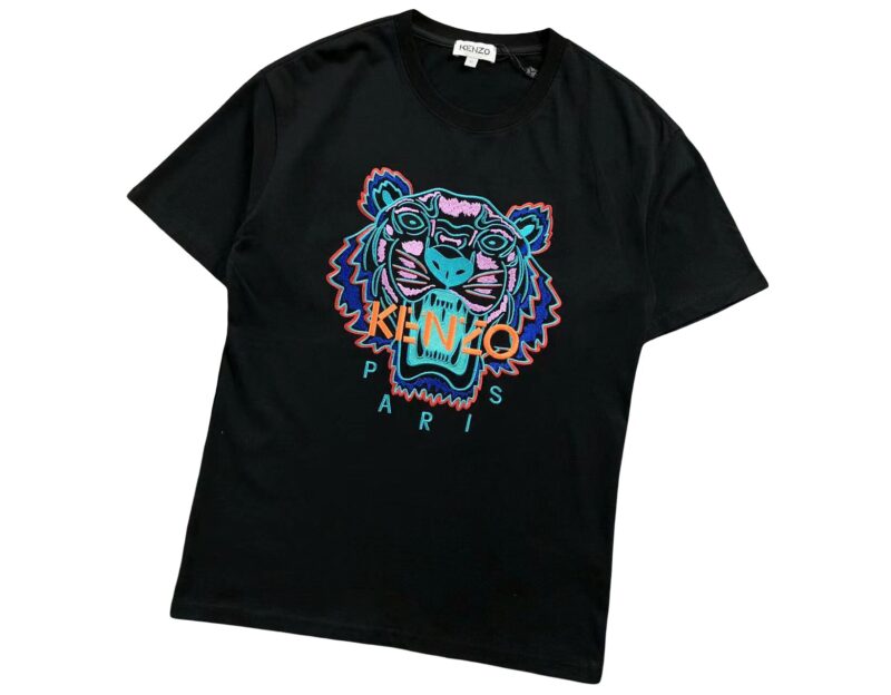 KENZO Tiger Tee - (BLACK/ORANGE/CYAN)