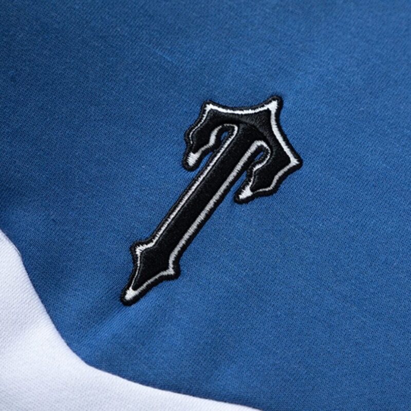 V-Stripe Hooded Blue Tracksuit - Image 7