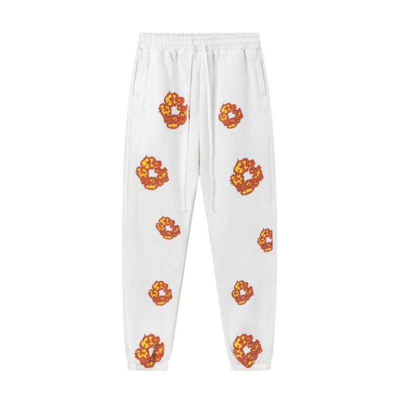 Denim Trs White Orange Tracksuit - Image 4