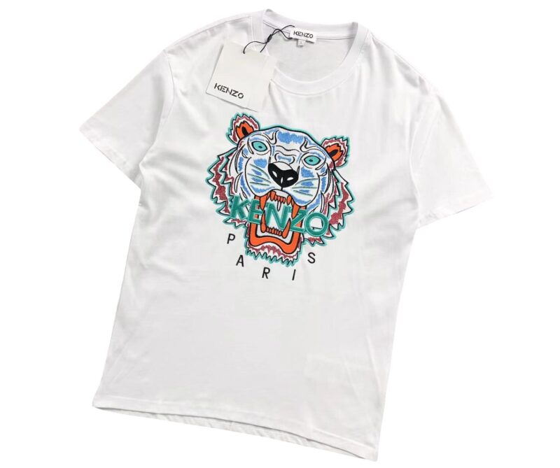 KENZO Tiger Tee - (WHITE/CYAN/ORANGE)