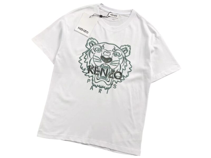 KENZO Tiger Tee - (WHITE/GREEN/GREY)