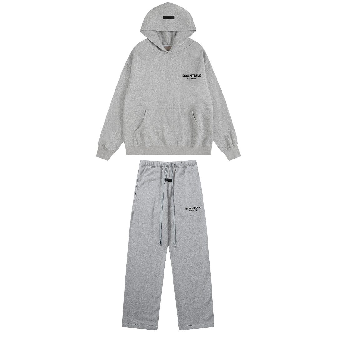 ESSENTIALS RELAXED GREY TRACKSUIT