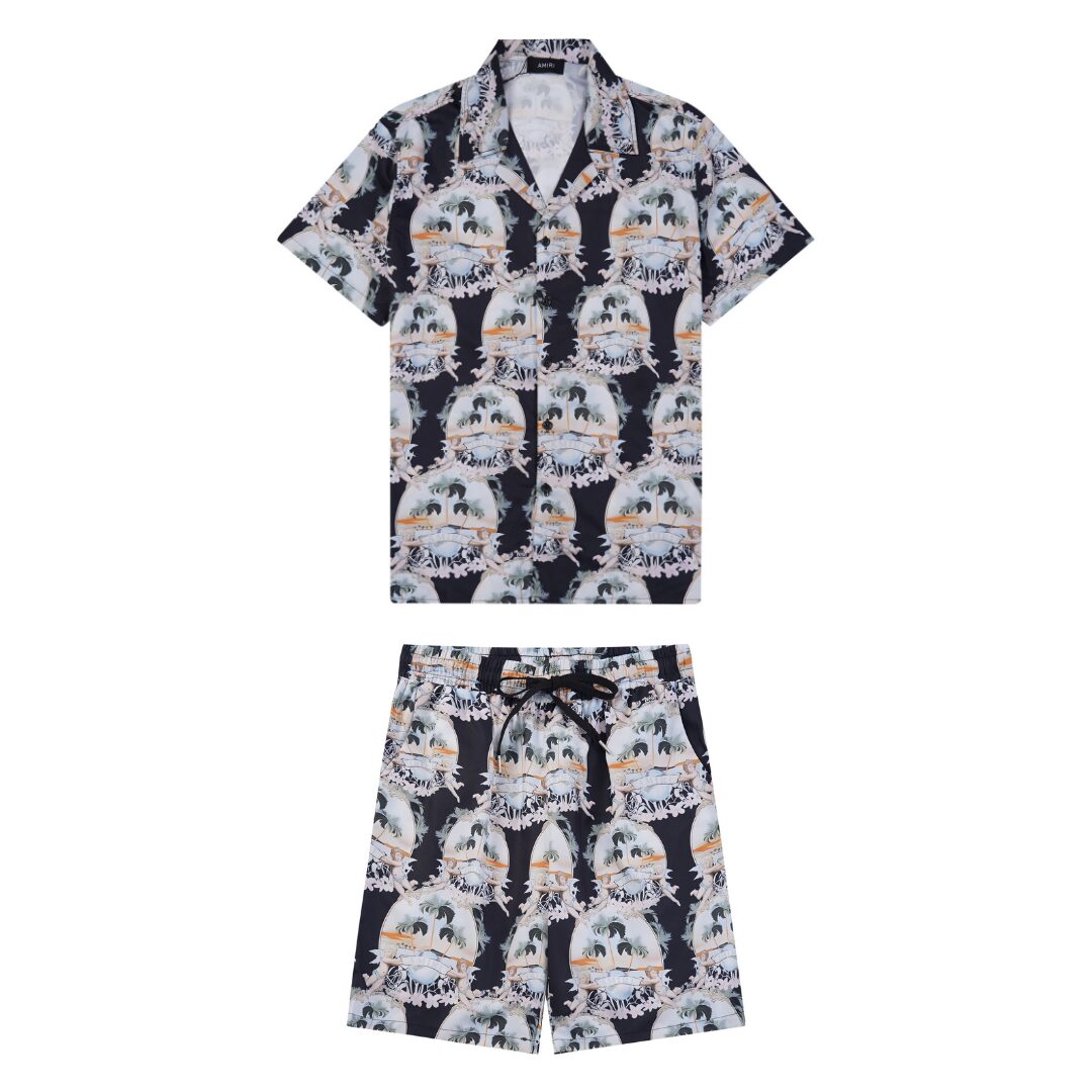AMR MONOGRAM SHORT SET