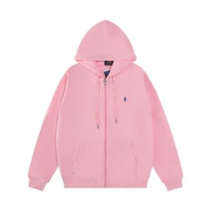 Polo Pink Zip Hoodie