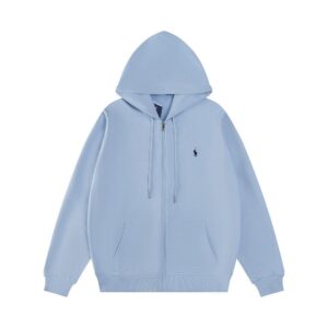 Polo Blue Zip Hoodie