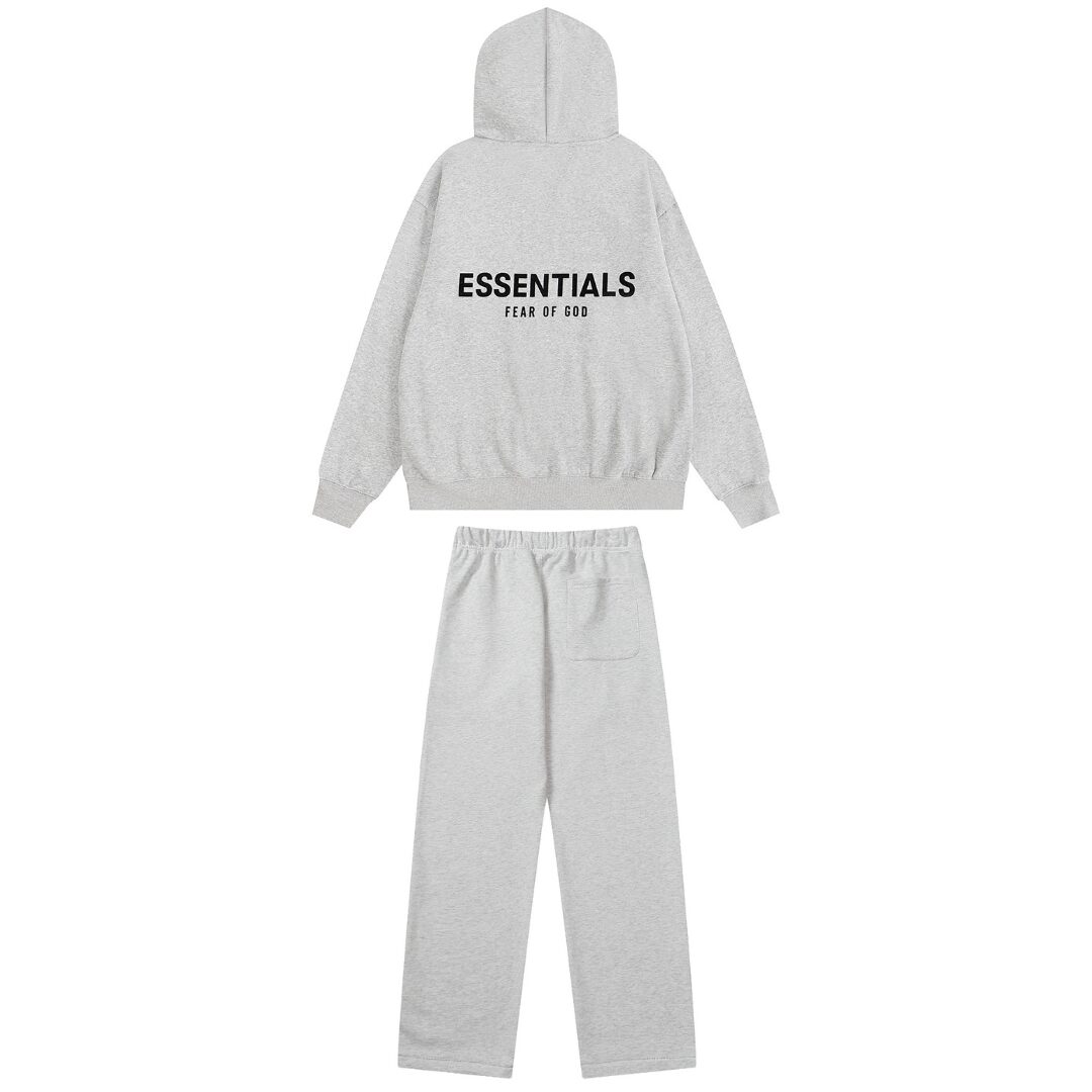 Essentials Relaxed Light Grey Tracksuit - Image 2