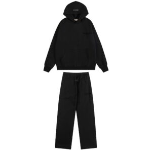 Essentials Relaxed Black Tracksuit
