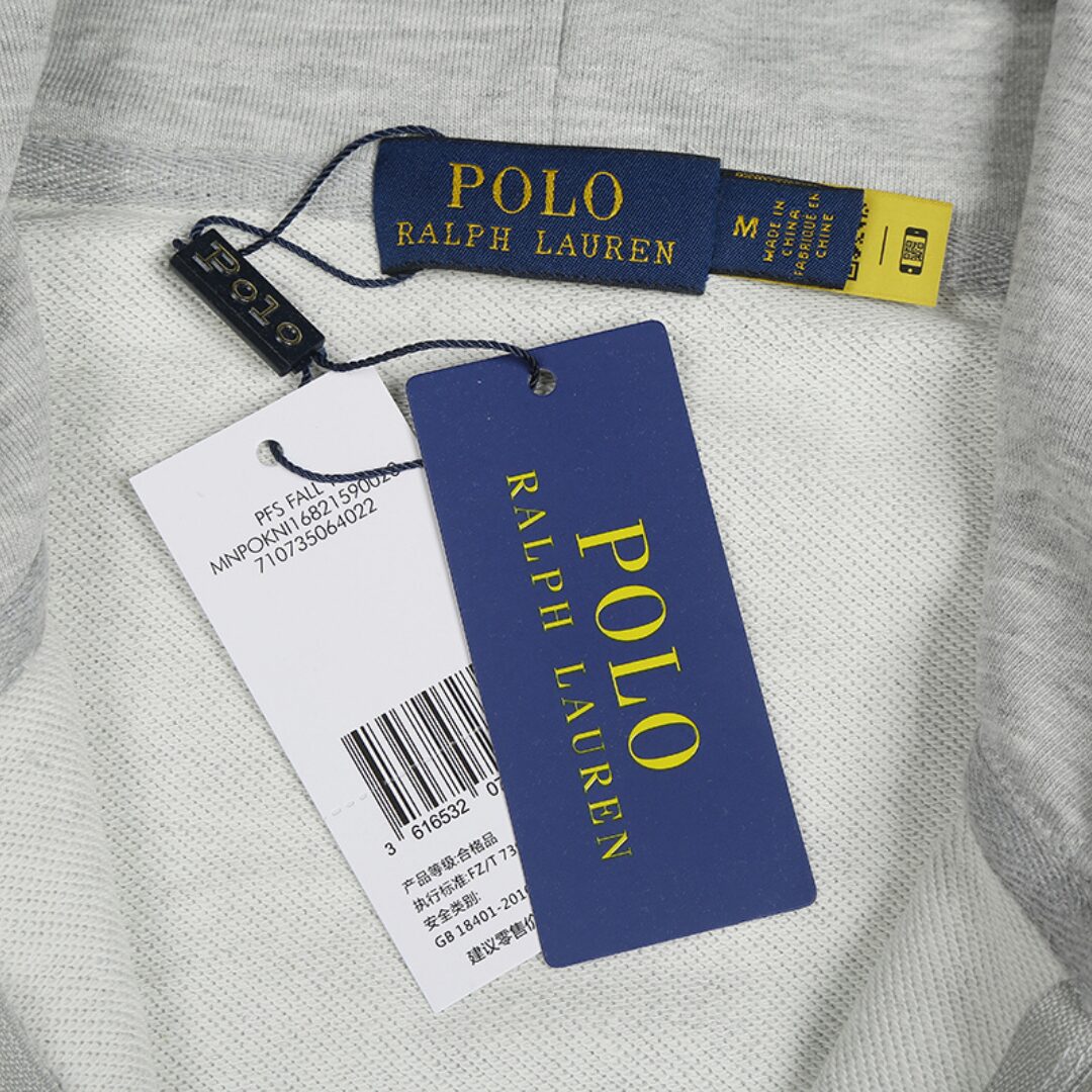 POLO GREY ZIP HOODIE - Image 5