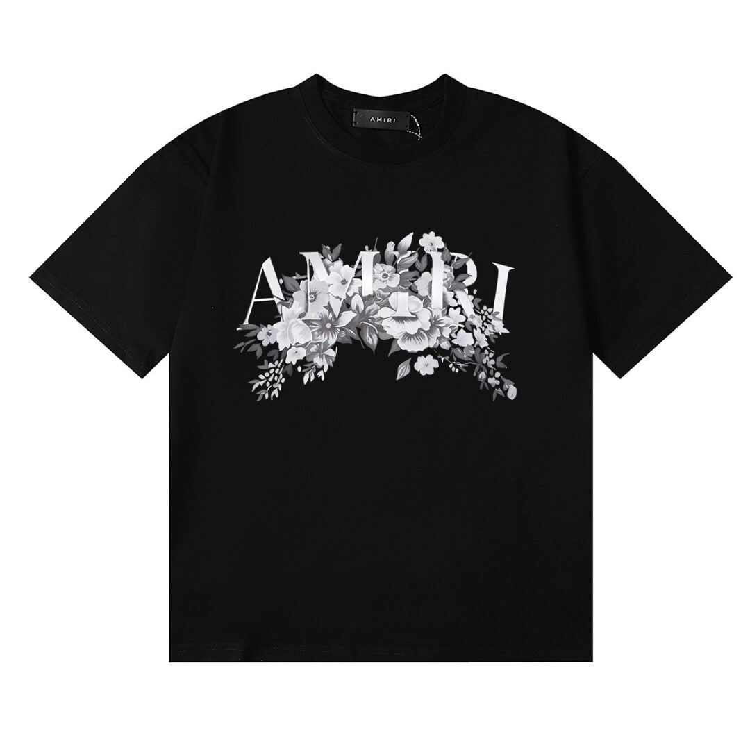 AMR MONOCHROME FLOWERS T-SHIRT - Image 3