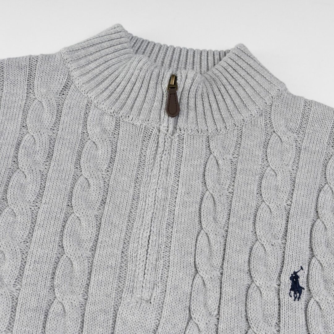 POLO HALF ZIP SWEATER - Image 3