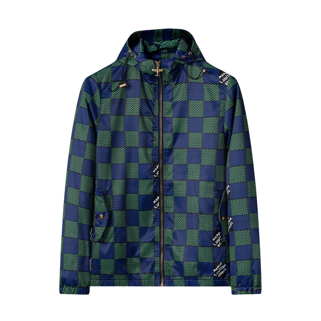 Monogram Green Windbreaker