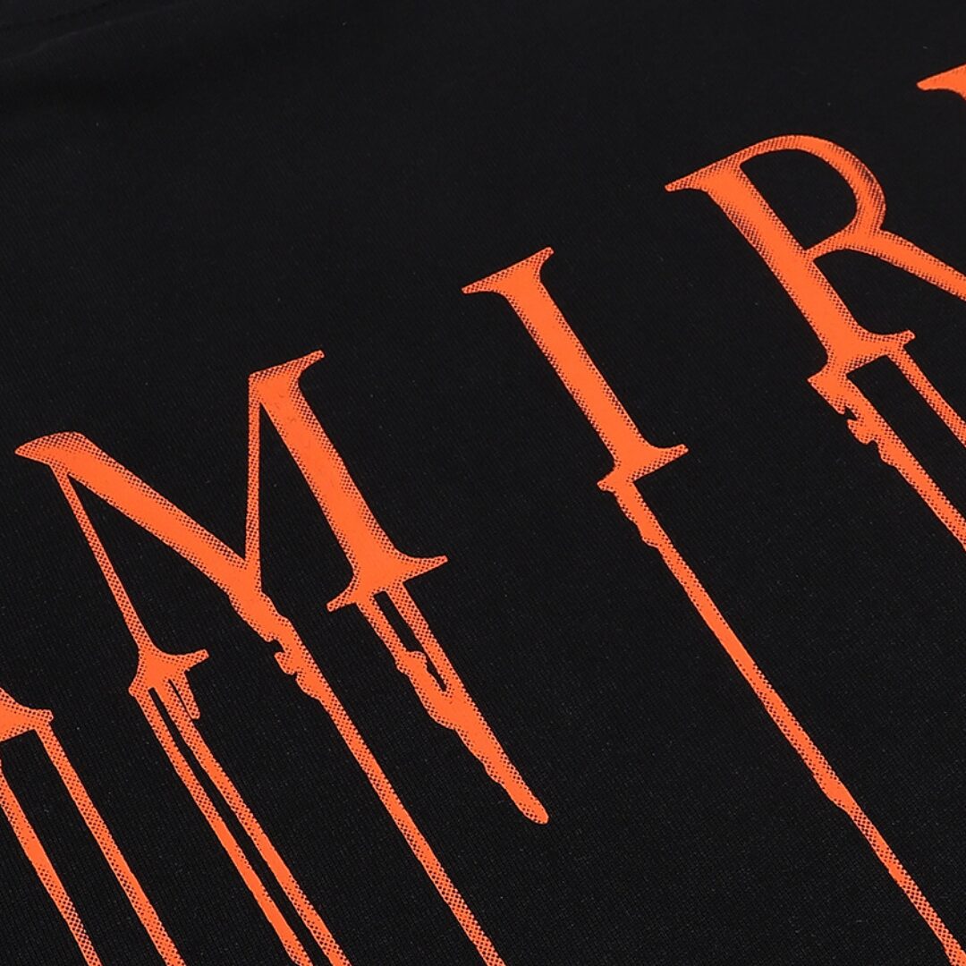 Amr Paint Drip AM Black T-shirt - Image 4