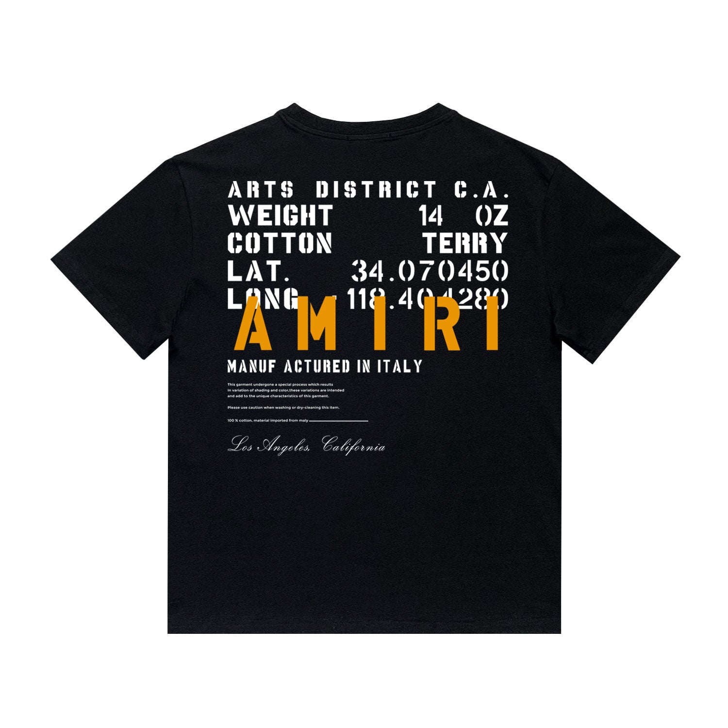 AMR MILITARY BLACK SPECS STENCIL T-SHIRT - Image 2